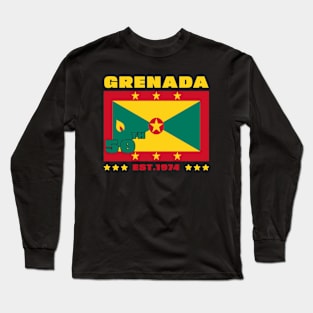 Grenada 50th Independence Day Grenadian Pride Grenada Flag Long Sleeve T-Shirt